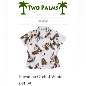 Two Palms Hawaiian Orchid White Shirt